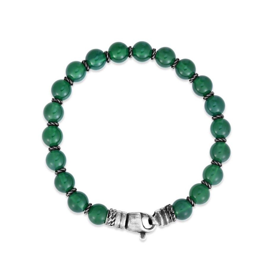 Men Phillip Gavriel | Silver & Gemstone Bead Bracelet