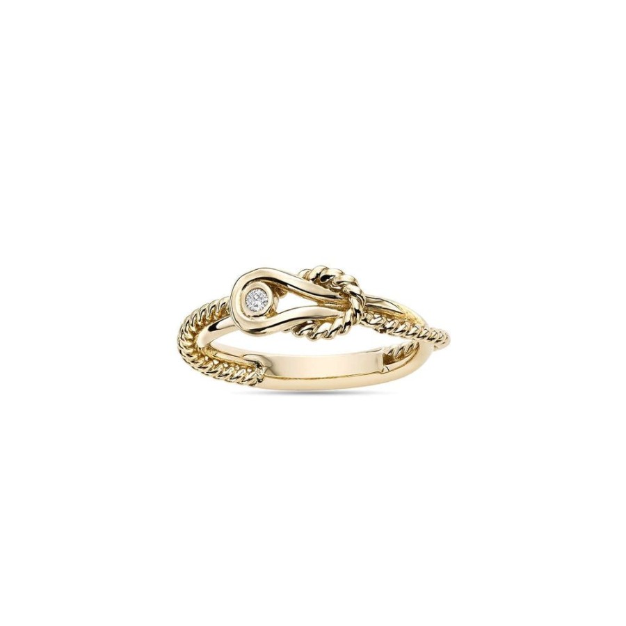 Women Phillip Gavriel | 14K Gold & Diamond L'Infinito Knot Ring