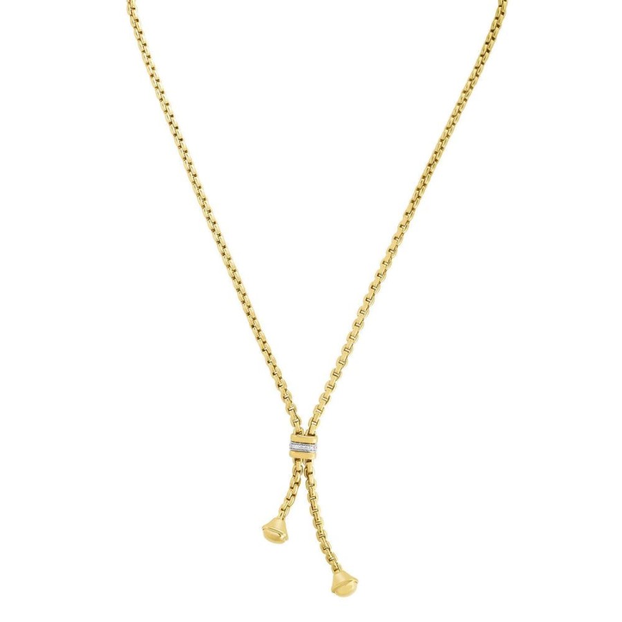 Women Phillip Gavriel | 14K Gold & Diamond Venetian Box Link Necklace