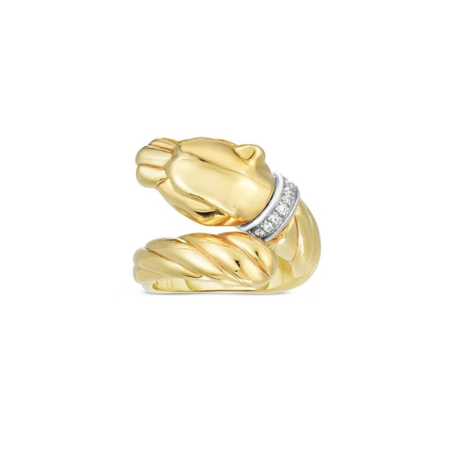 Women Phillip Gavriel | 14K Gold & Diamond Panther Ring