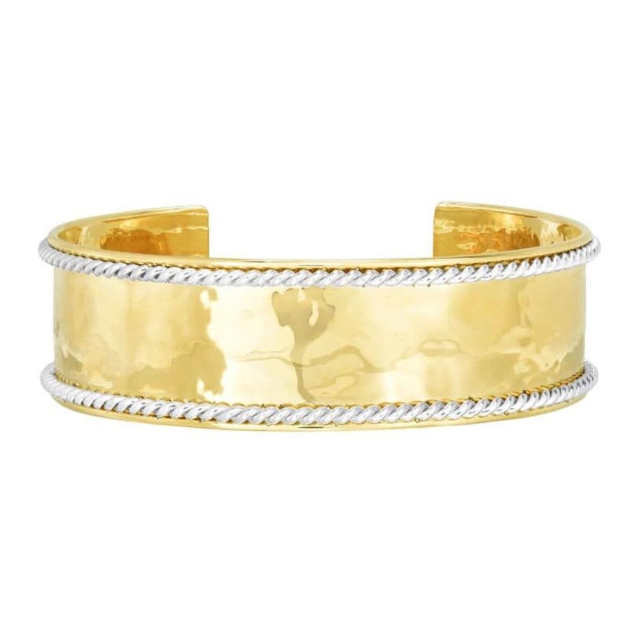 Women Phillip Gavriel | 14K Gold Two-Tone Medium Lucia Cuff Bangle