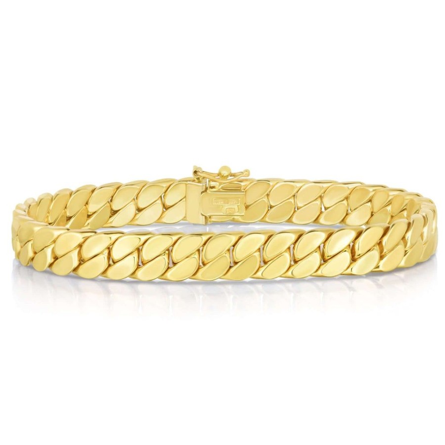 Men Phillip Gavriel | 14K Gold 8Mm Modern Curb Chain Bracelet