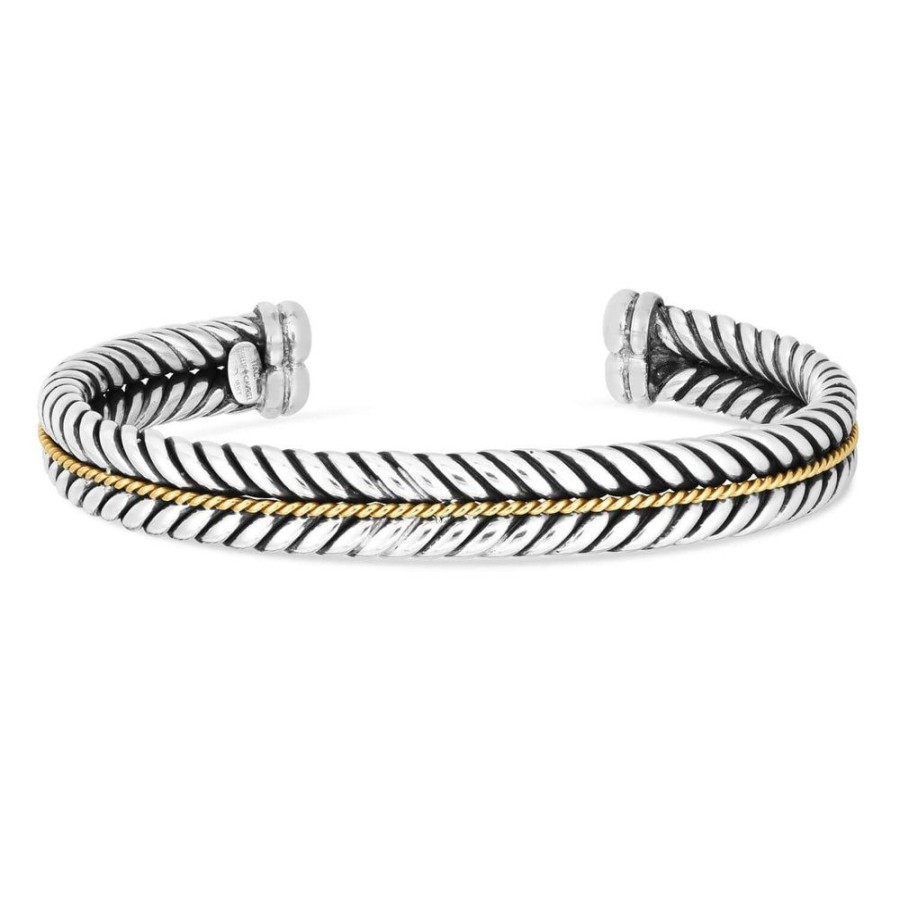 Men Phillip Gavriel | Silver & 18K Gold Ferrari Men'S Cuff Bracelet