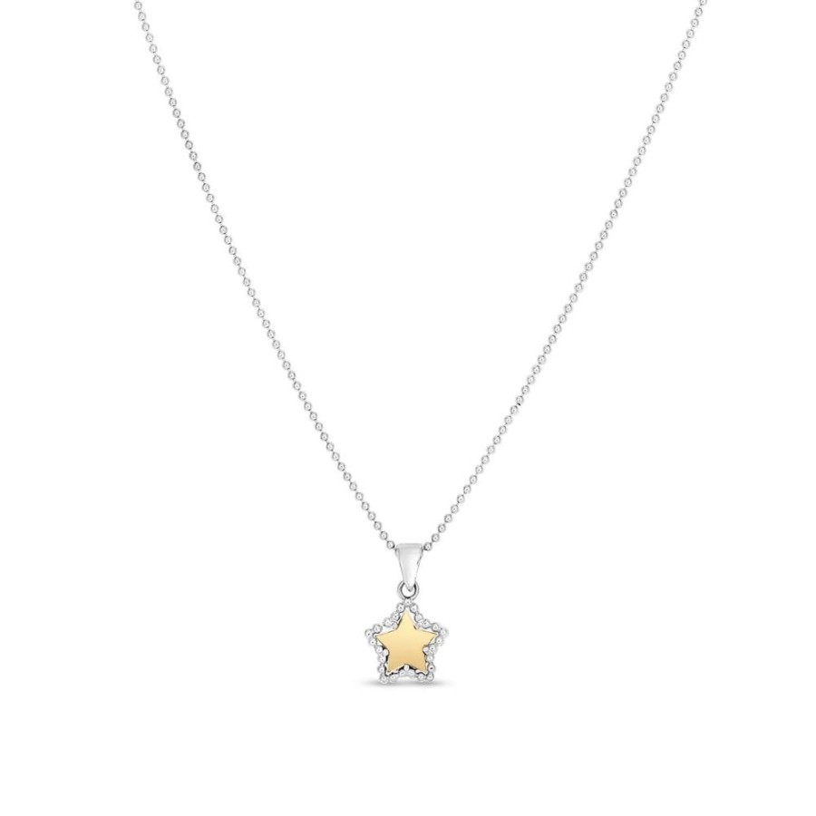 Women Phillip Gavriel | Silver & 18K Gold Beaded Star Pendant