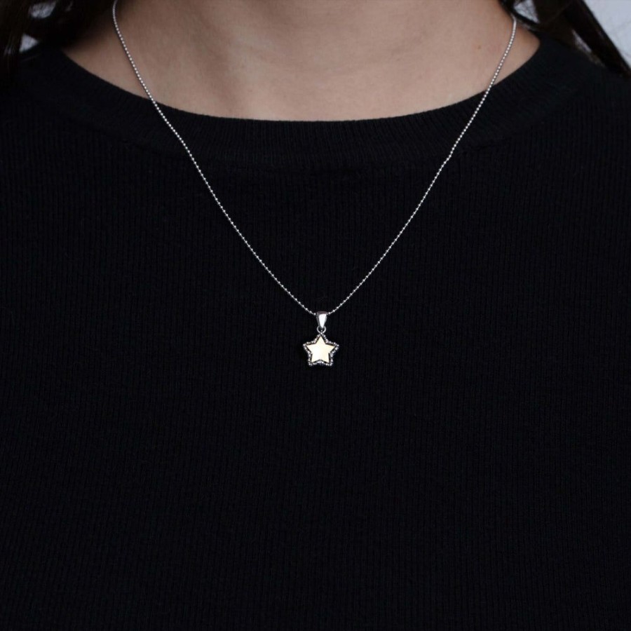 Women Phillip Gavriel | Silver & 18K Gold Beaded Star Pendant