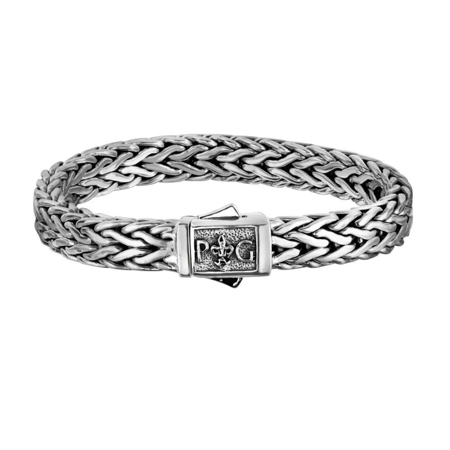 Men Phillip Gavriel | Bold Silver Woven Chain Bracelet