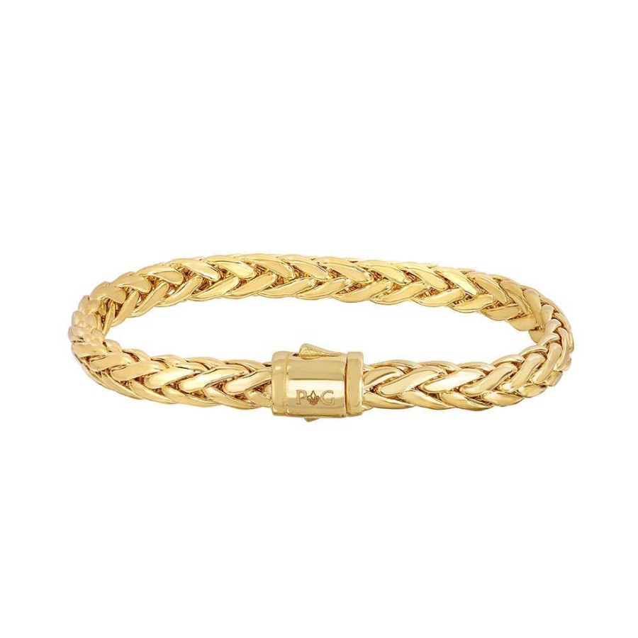 Women Phillip Gavriel | 14K Gold Half Round 6Mm Woven Chain Bracelet