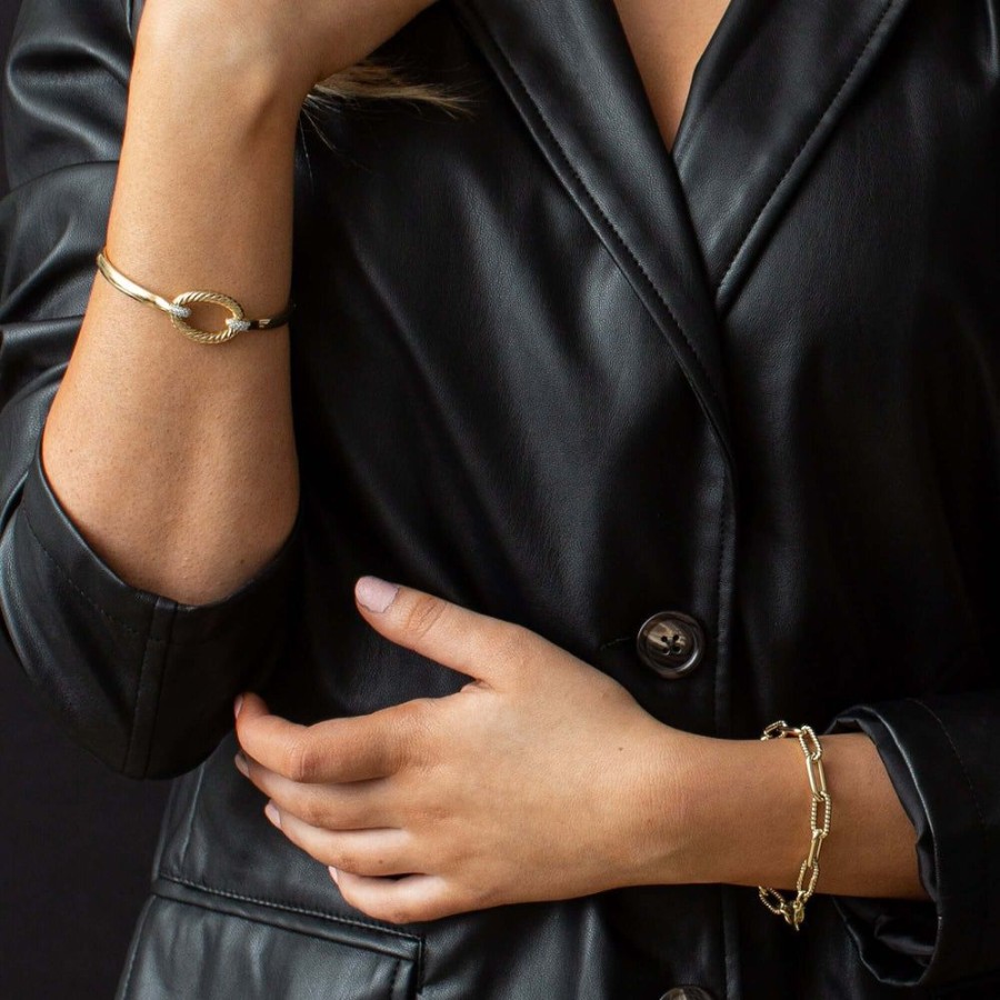 Women Phillip Gavriel | 14K Gold Round Link Cable Paperclip Chain Bracelet