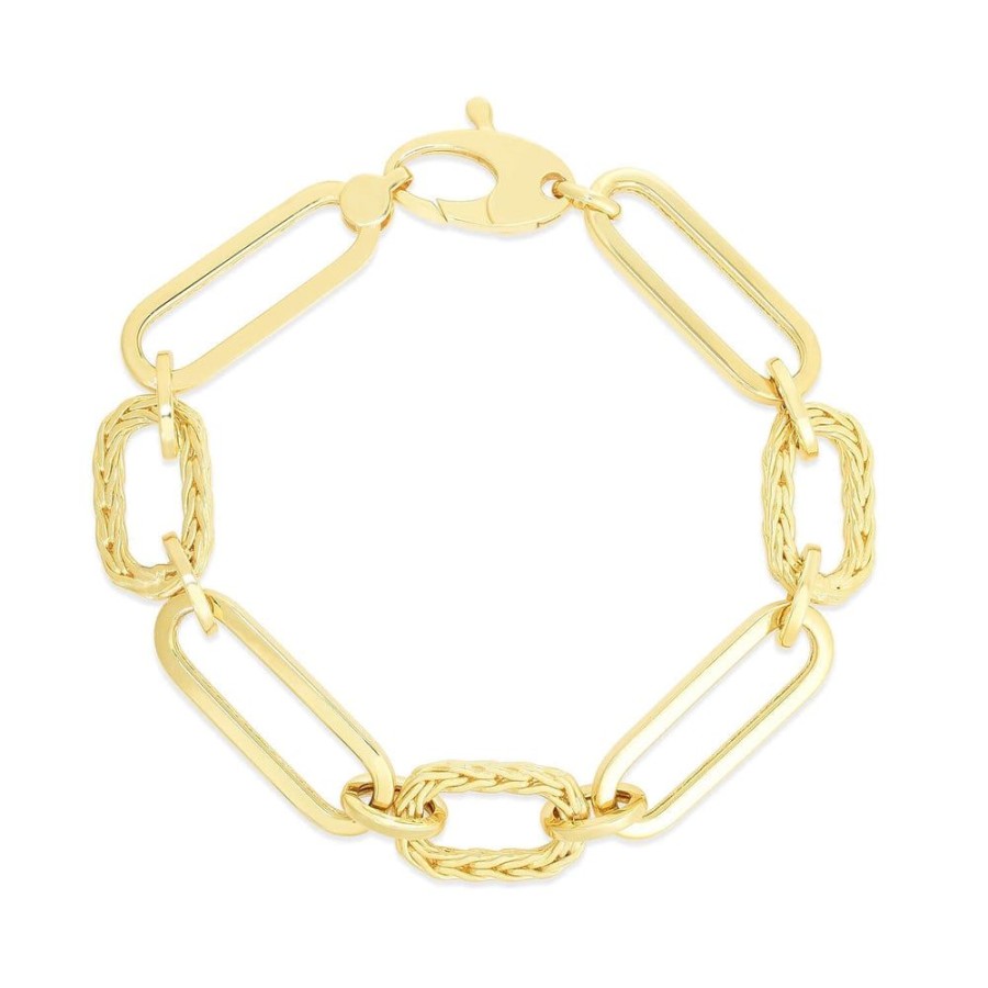 Women Phillip Gavriel | 14K Gold Woven Paperclip Chain Link Bracelet