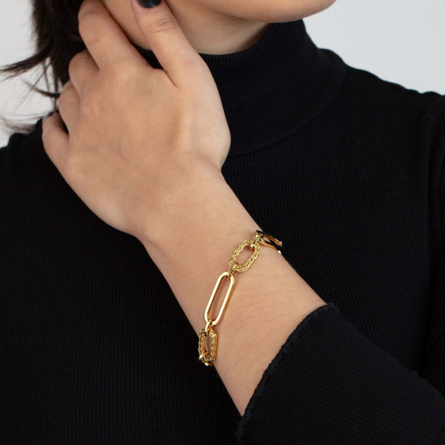 Women Phillip Gavriel | 14K Gold Woven Paperclip Chain Link Bracelet