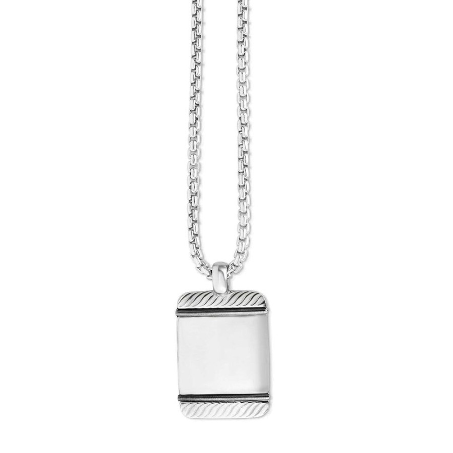 Men Phillip Gavriel | Silver Cable Tag Necklace