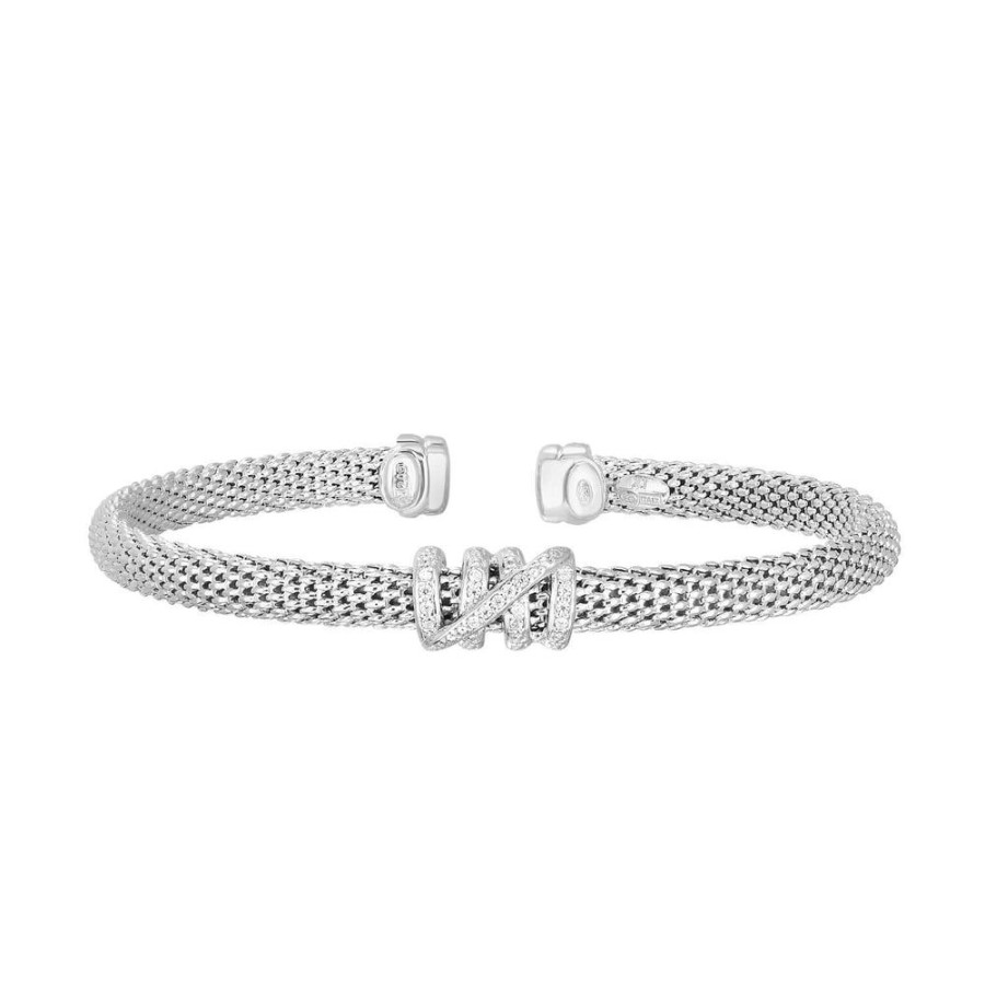 Women Phillip Gavriel | Silver & Diamond Small Popcorn Tally Bracelet