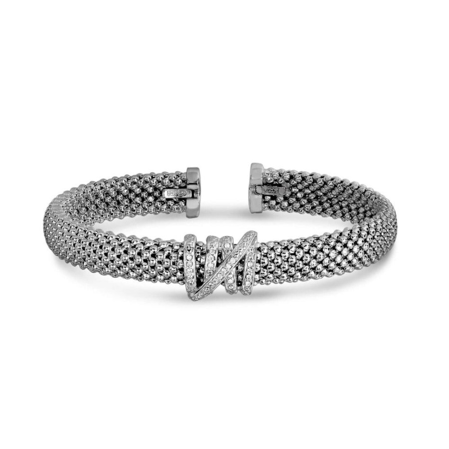 Women Phillip Gavriel | Silver & Diamond Popcorn Tally Bracelet