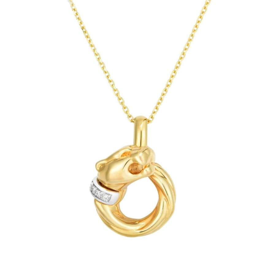 Women Phillip Gavriel | 14K Gold & Diamond Panther Pendant