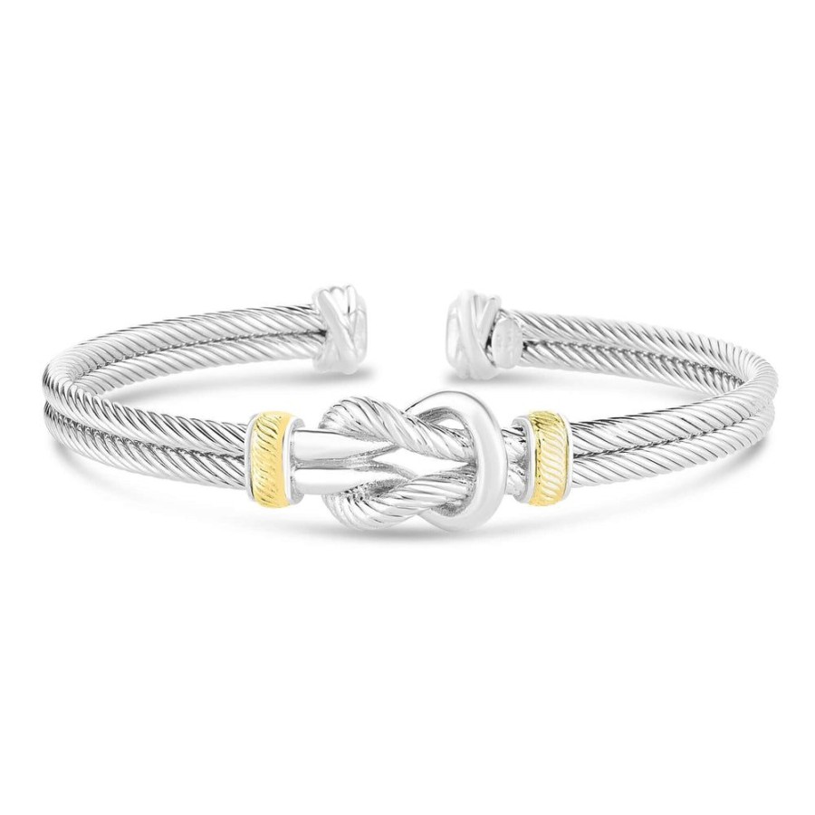 Women Phillip Gavriel | Silver & 18K Gold Knot Bracelet