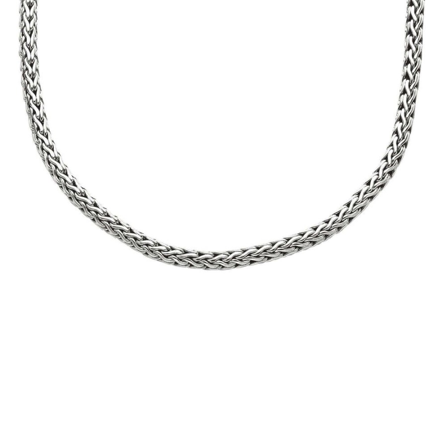 Women Phillip Gavriel | Silver Round Woven Chain Necklace