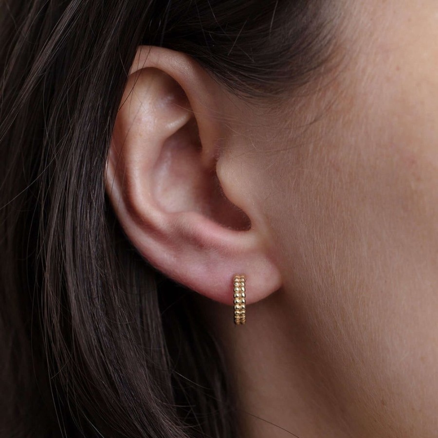 Women Phillip Gavriel | 14K Gold Double Row Mini Earrings