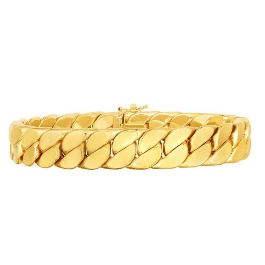 Men Phillip Gavriel | 14K Gold Modern Curb Chain Bracelet