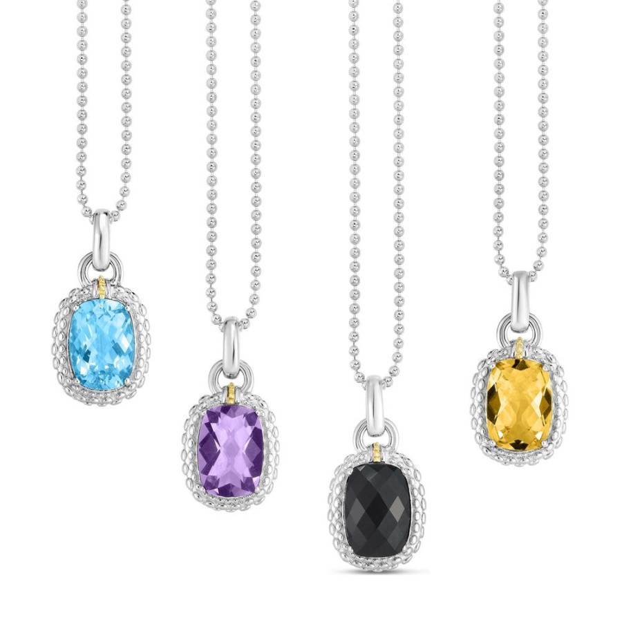 Women Phillip Gavriel | Sterling Silver & 18K Gold Large Gemstone Pendant