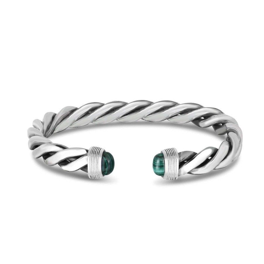 Men Phillip Gavriel | Silver & Gemstone Men'S Cable Bracelet