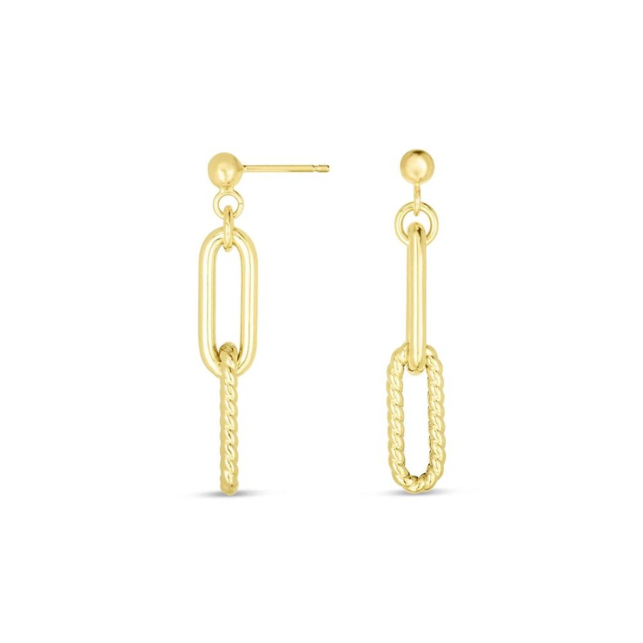 Women Phillip Gavriel | 14K Gold Round Link Cable Paperclip Earrings