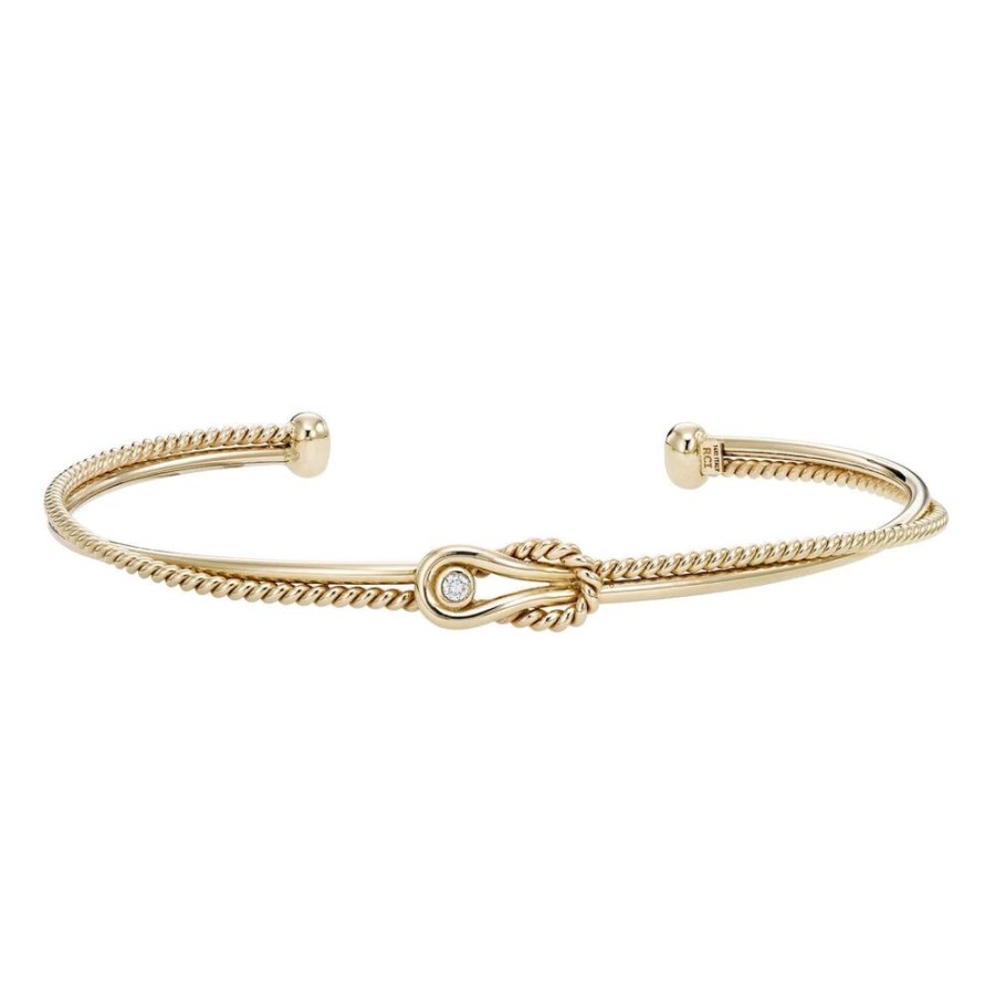 Women Phillip Gavriel | 14K Gold & Diamond L'Infinito Cable Bracelet