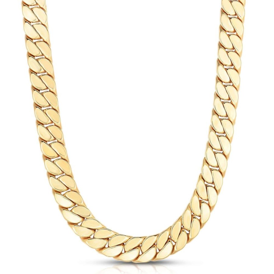 Men Phillip Gavriel | 14K Gold 8Mm Modern Curb Chain Necklace