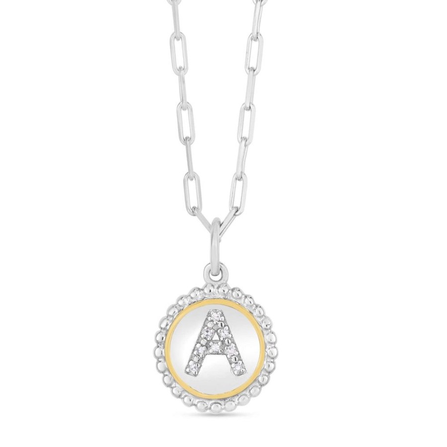 Women Phillip Gavriel | Popcorn Diamond Initials Necklace