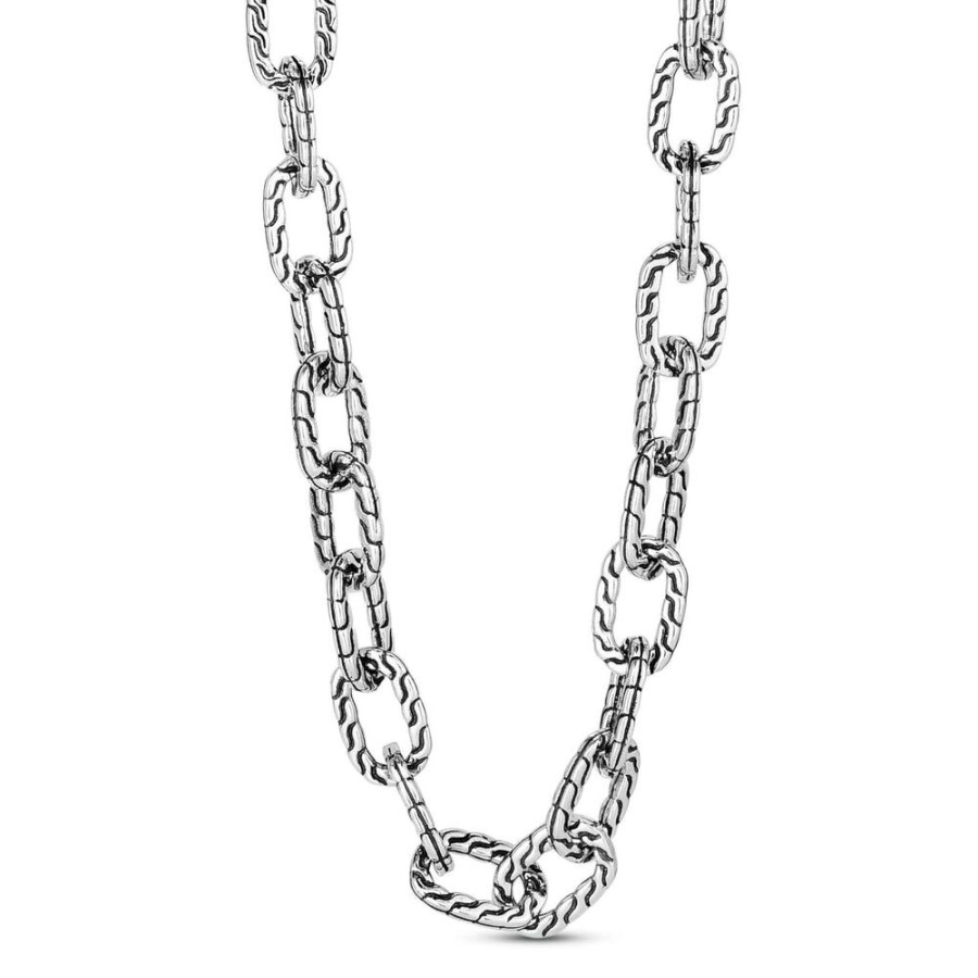 Women Phillip Gavriel | Silver Woven Link Men'S Necklace