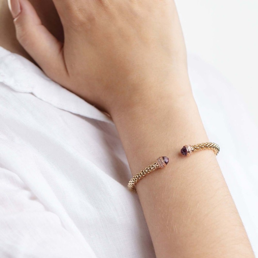 Women Phillip Gavriel | 14K Gold & Diamond Popcorn Gemstone Bracelet