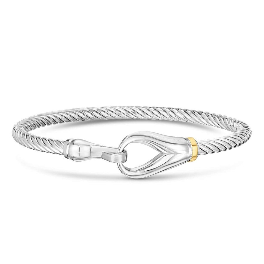 Women Phillip Gavriel | Silver & 18K Gold Nautical Hook Bracelet