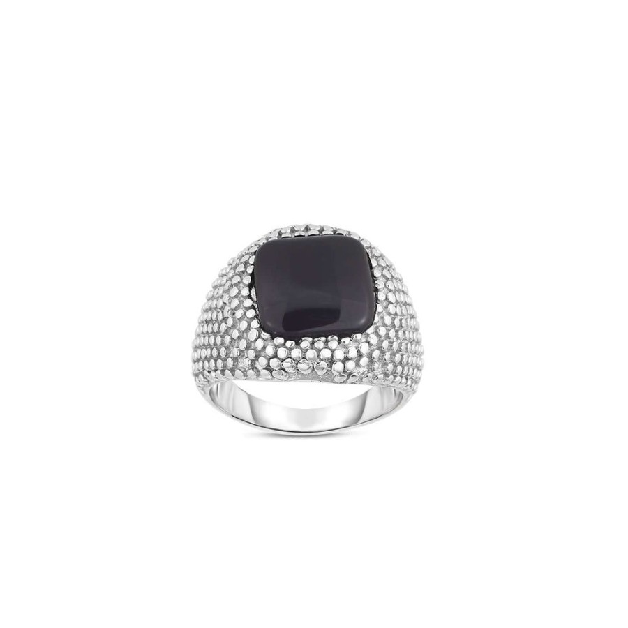 Men Phillip Gavriel | Silver & Black Onyx Signet Ring