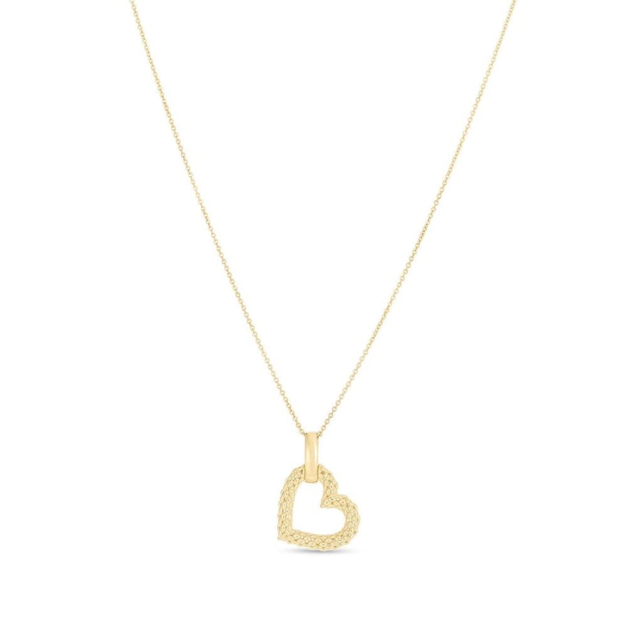 Women Phillip Gavriel | 14K Gold Popcorn Heart Necklace