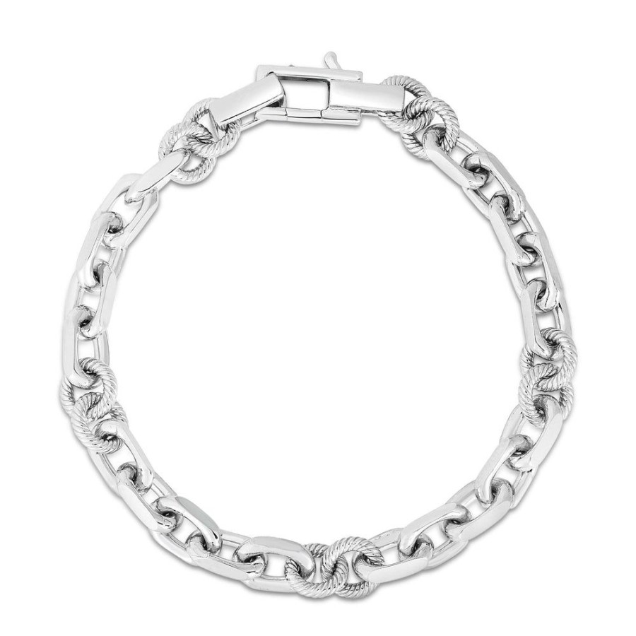 Men Phillip Gavriel | Sterling Silver Marco Cable Chain Bracelet