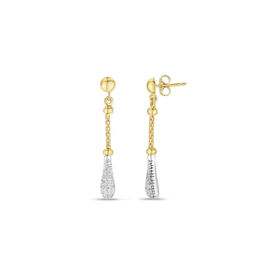 Women Phillip Gavriel | 14K Gold & Diamond Popcorn Drop Earrings