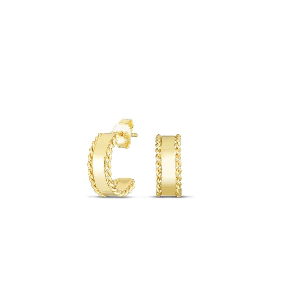 Women Phillip Gavriel | 14K Gold Lucia Cable Earrings