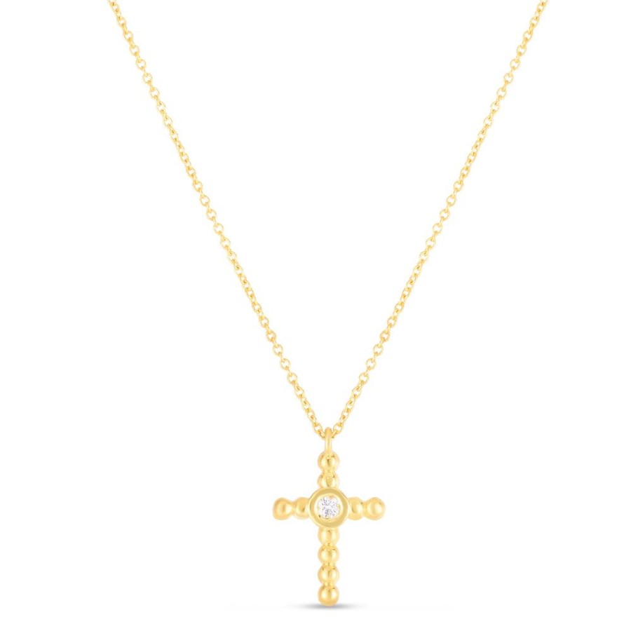 Women Phillip Gavriel | 14K Gold & Diamond Cross Pendant