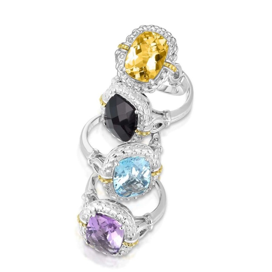 Women Phillip Gavriel | Silver & 18K Gold Gemstone Cocktail Ring