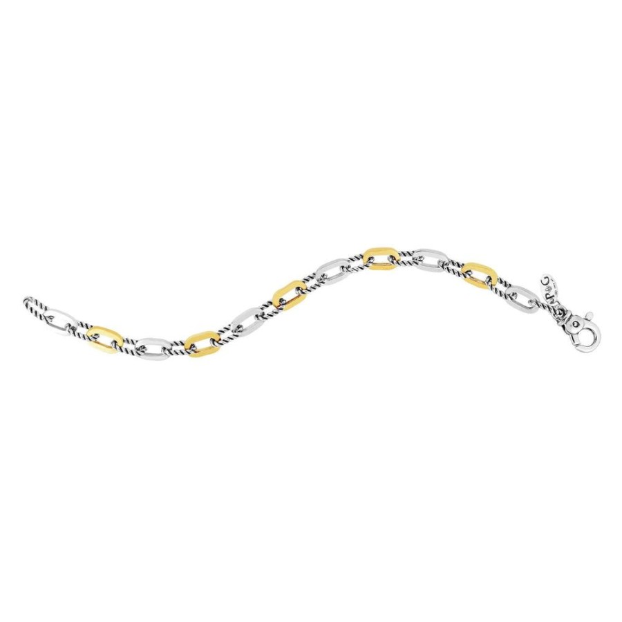 Women Phillip Gavriel | Silver & 18K Small Cable Paperclip Chain