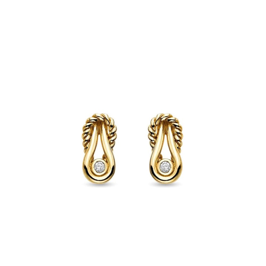 Women Phillip Gavriel | 14K Gold & Diamond L'Infinito Knot Earrings