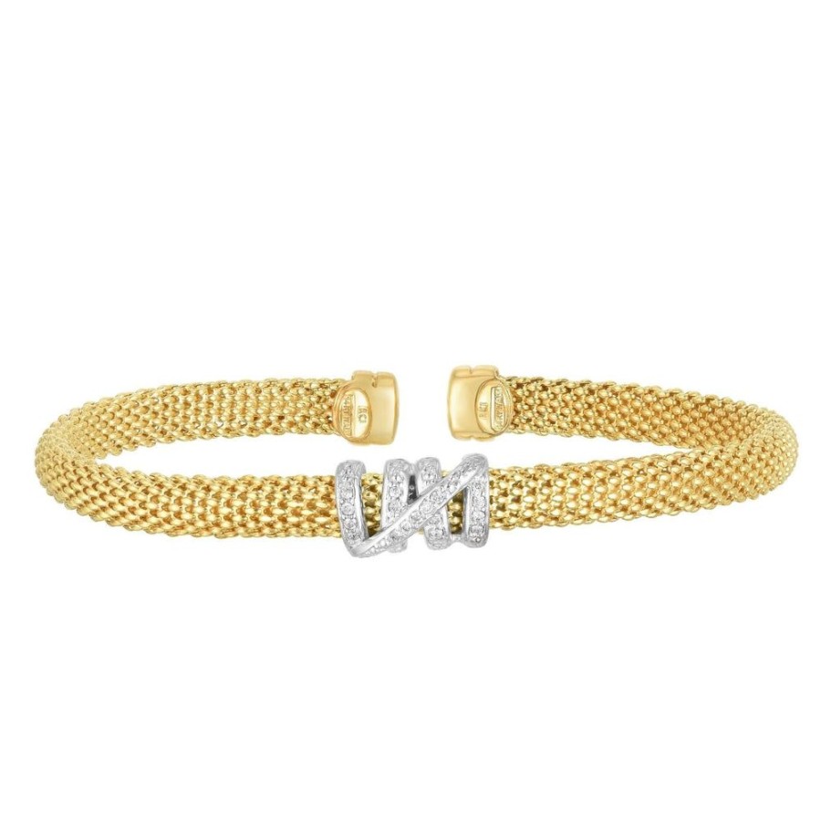 Women Phillip Gavriel | 14K Gold & Diamond Popcorn Tally Bracelet