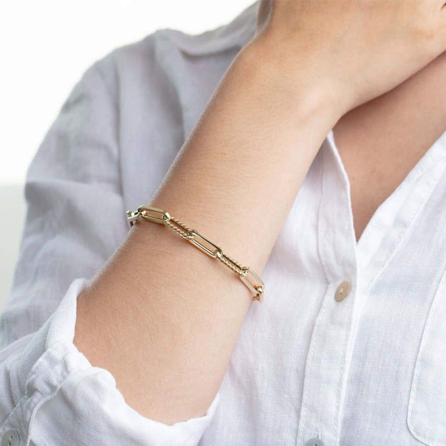 Women Phillip Gavriel | 14K Cable Paperclip Link Bracelet