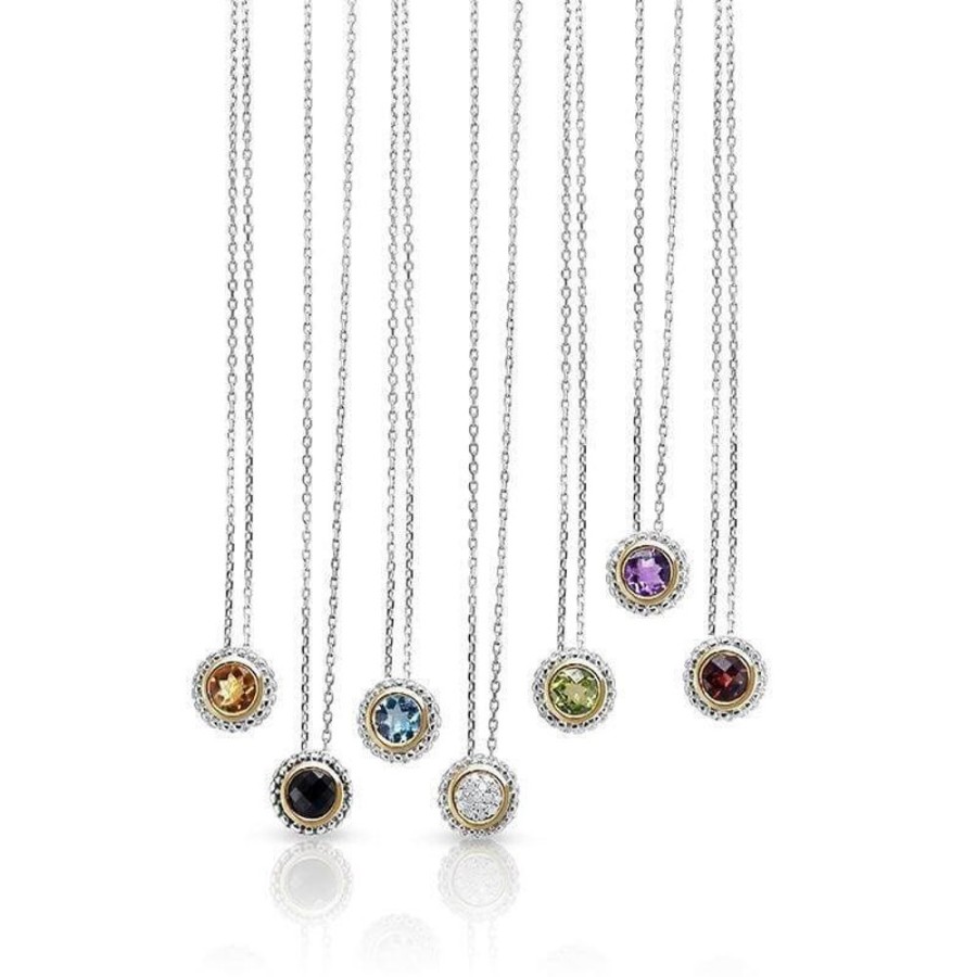 Women Phillip Gavriel | Silver & 18K Gold Popcorn Birthstone Pendant